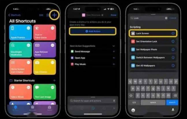 墨脱苹果14锁屏维修店分享iPhone14升级iOS16.4后如何创建锁屏快捷方式 